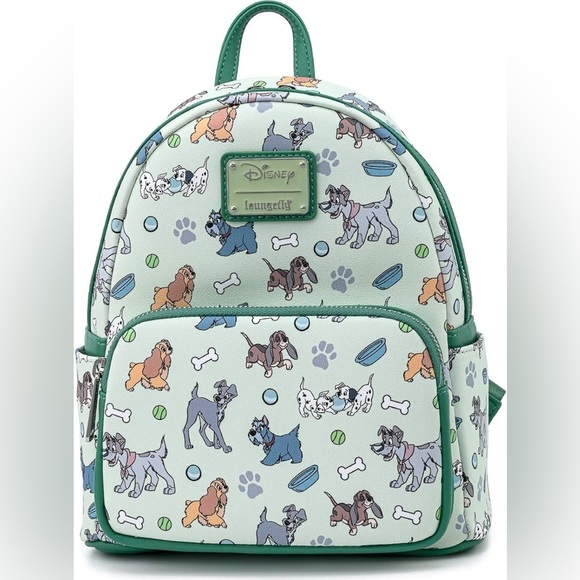 Disney Dogs Loungefly Green Backpack—BEAUTIFUL!!  New Without Tags!! Sold out!! - Picture 1 of 11